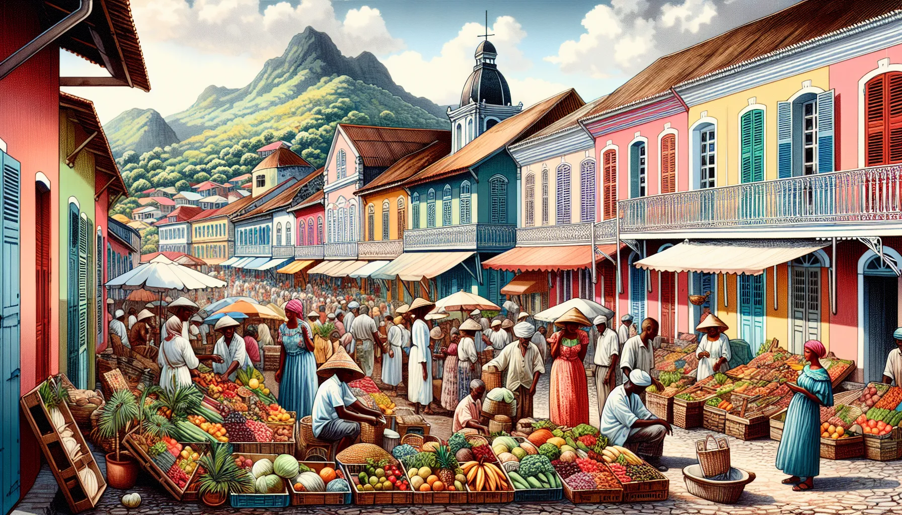 Fort-de-France en Martinique, ville animee propice aux rencontres