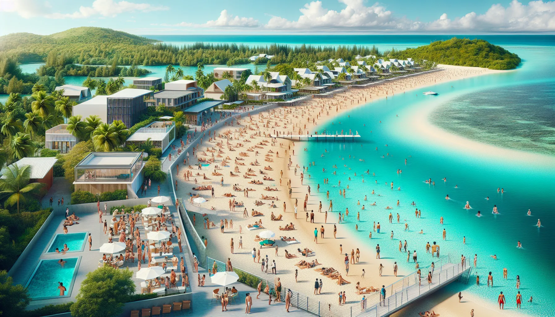 Plage de Noumea en Nouvelle-Caledonie avec eau cristalline