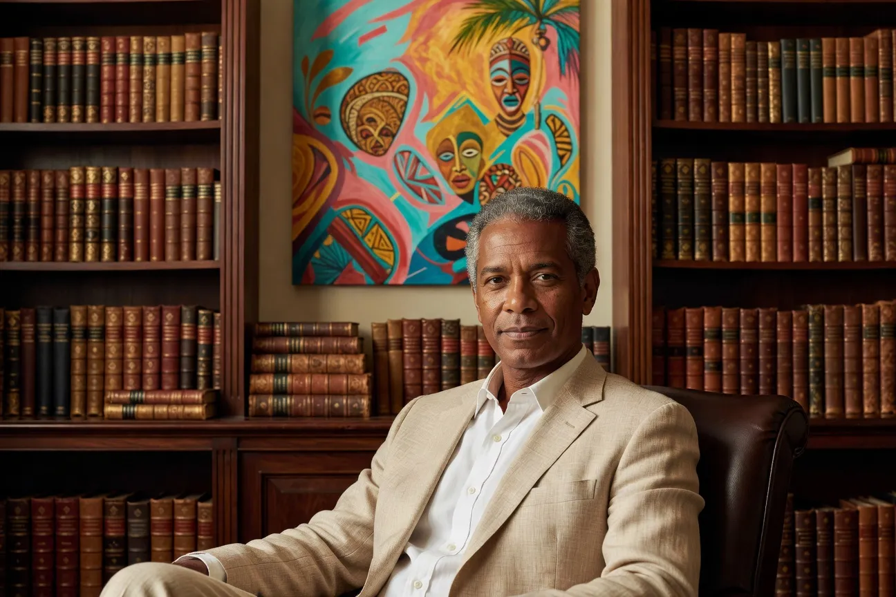 Portrait editorial de Lucien Marchand, historien des cultures creoles a Fort-de-France