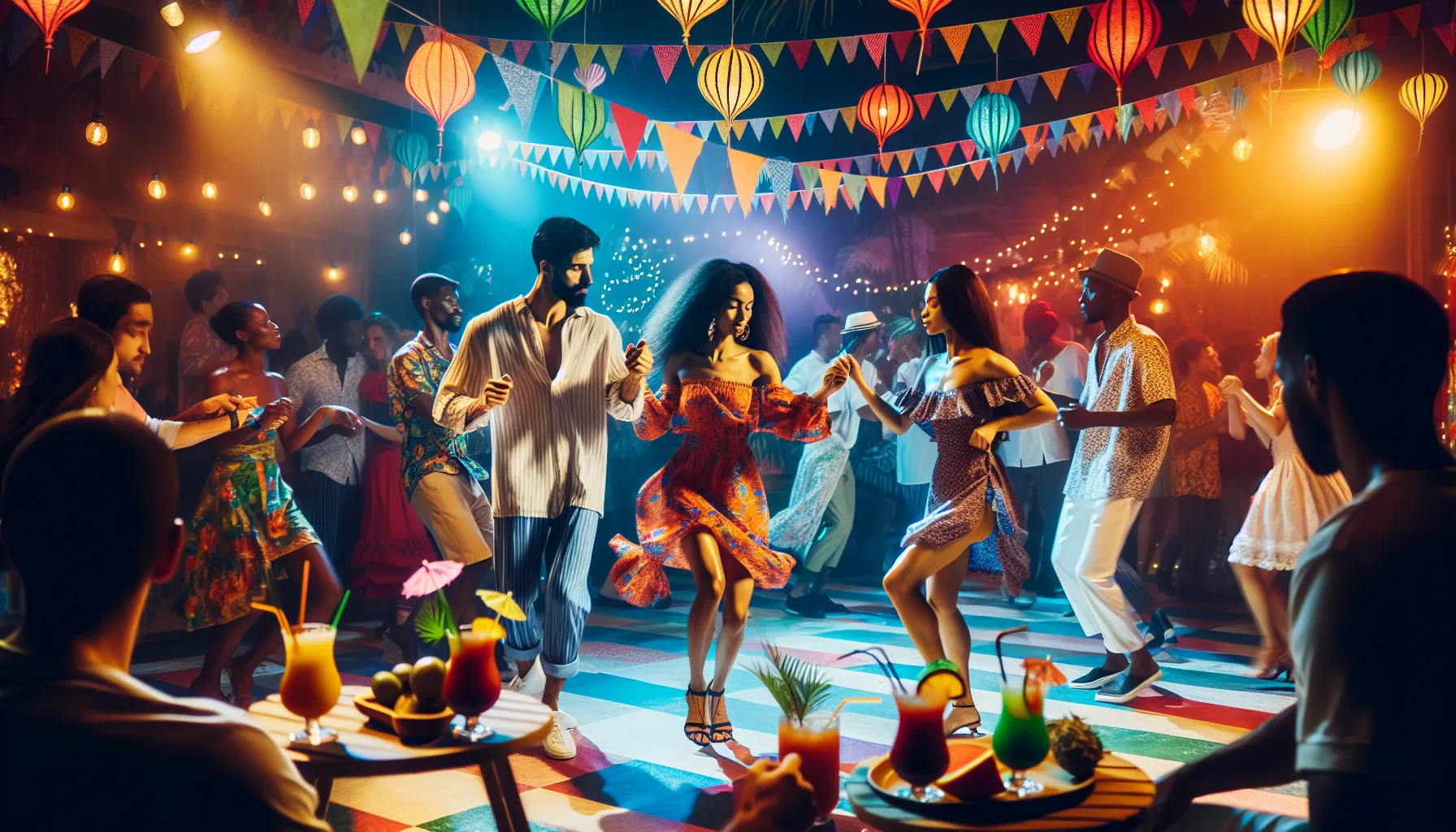 Soiree dansante aux Antilles, lieu de rencontres et de seduction