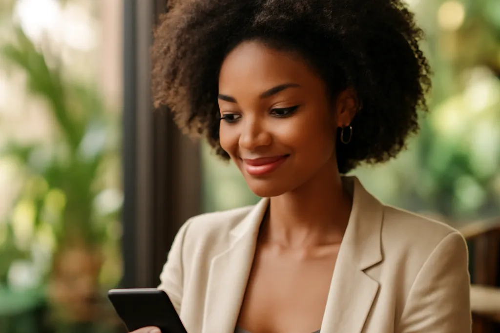 Une personne rédige un premier message personnalisé sur une application de rencontre depuis les Antilles